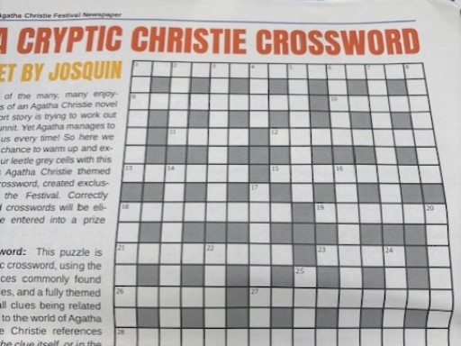 Cryptic Christie Crossword: A Winner is Announced